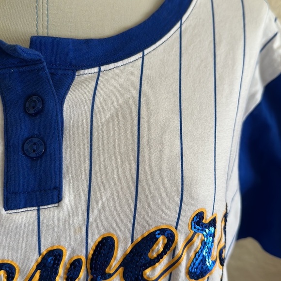 Victoria’s Secret Pink MLB Milwaukee Brewers T-Shirt Bundle Sequin Bling Green L - Picture 3 of 15